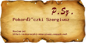 Pokoráczki Szergiusz névjegykártya